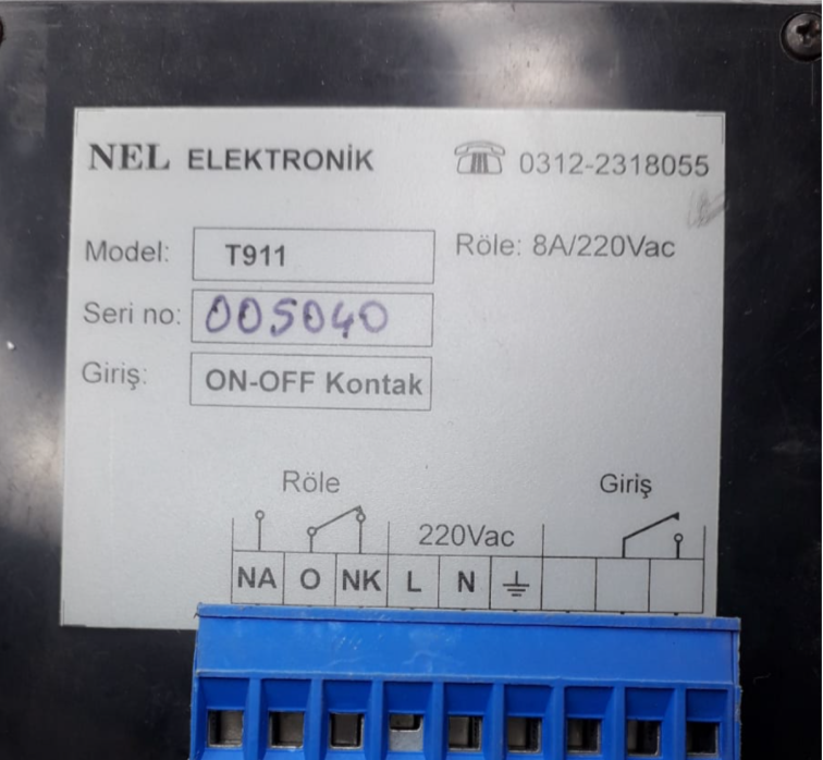 NEL ELEKTRONİK T911 8A/220VAC RÖLE